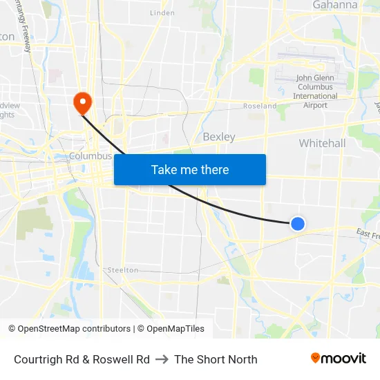 Courtrigh Rd & Roswell Rd to The Short North map