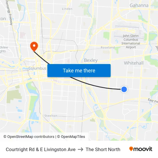 Courtright Rd & E Livingston Ave to The Short North map