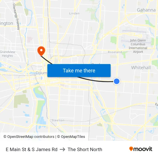 E Main St & S James Rd to The Short North map