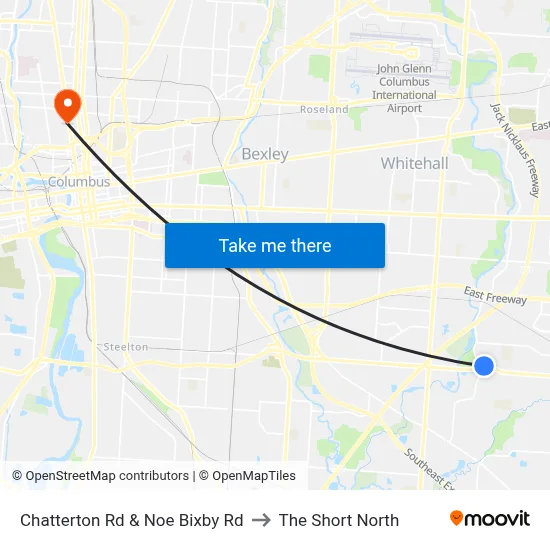 Chatterton Rd & Noe Bixby Rd to The Short North map