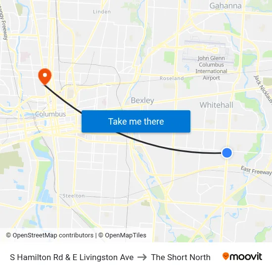 S Hamilton Rd & E Livingston Ave to The Short North map