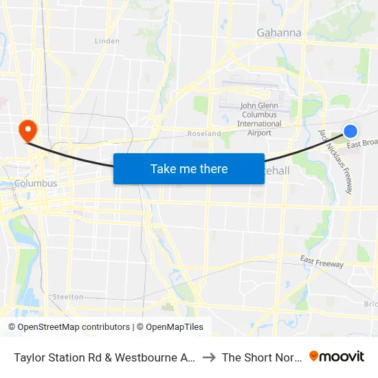 Taylor Station Rd & Westbourne Ave to The Short North map