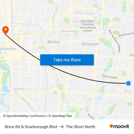 Brice Rd & Scarborough Blvd to The Short North map