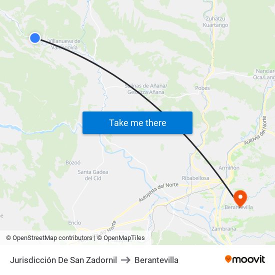 Jurisdicción De San Zadornil to Berantevilla map