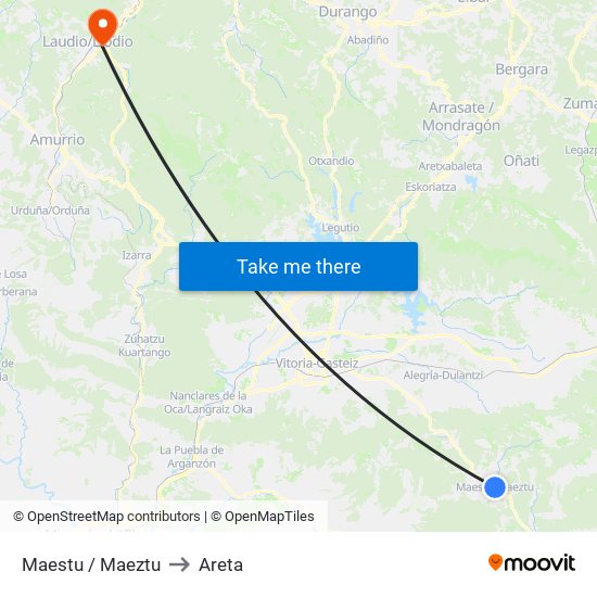 Maestu / Maeztu to Areta map