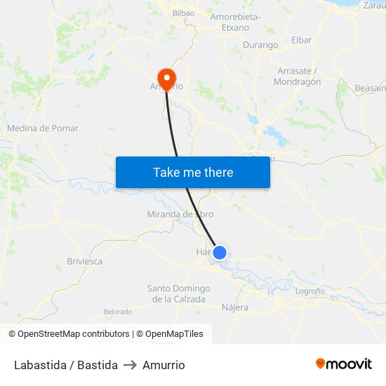 Labastida / Bastida to Amurrio map