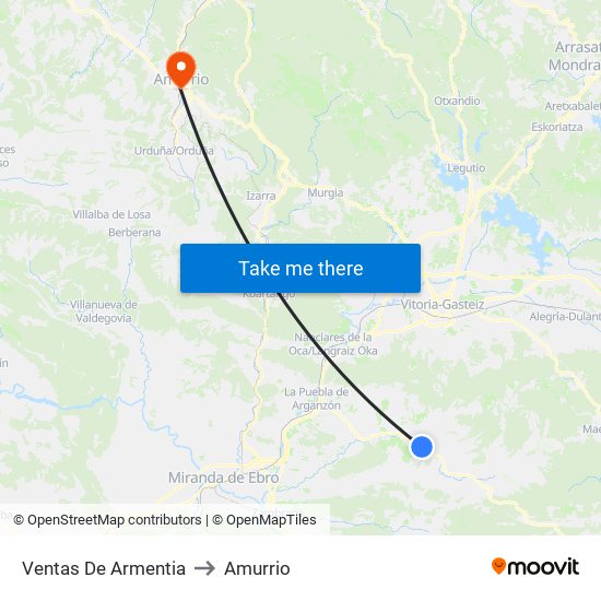 Ventas De Armentia to Amurrio map