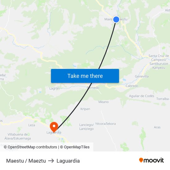 Maestu / Maeztu to Laguardia map