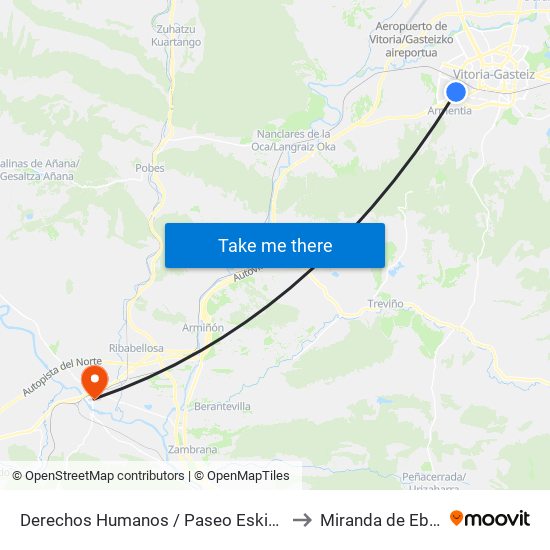 Derechos Humanos / Paseo Eskibel to Miranda de Ebro map