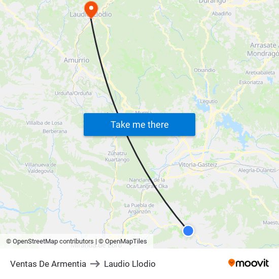 Ventas De Armentia to Laudio Llodio map