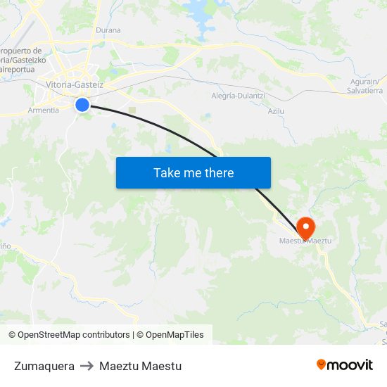 Zumaquera to Maeztu Maestu map