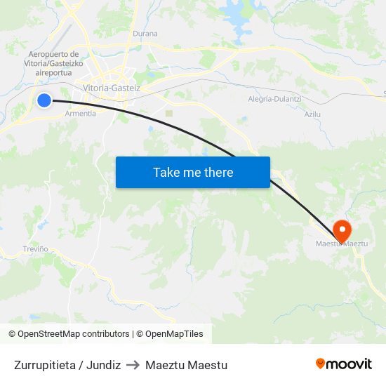 Zurrupitieta / Jundiz to Maeztu Maestu map