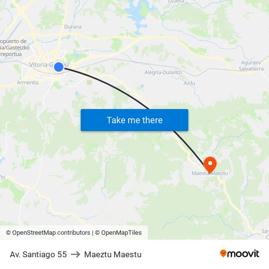 Av. Santiago 55 to Maeztu Maestu map