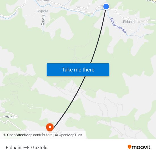 Elduain to Gaztelu map