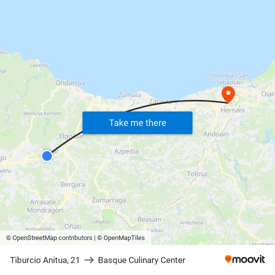 Tiburcio Anitua, 21 to Basque Culinary Center map