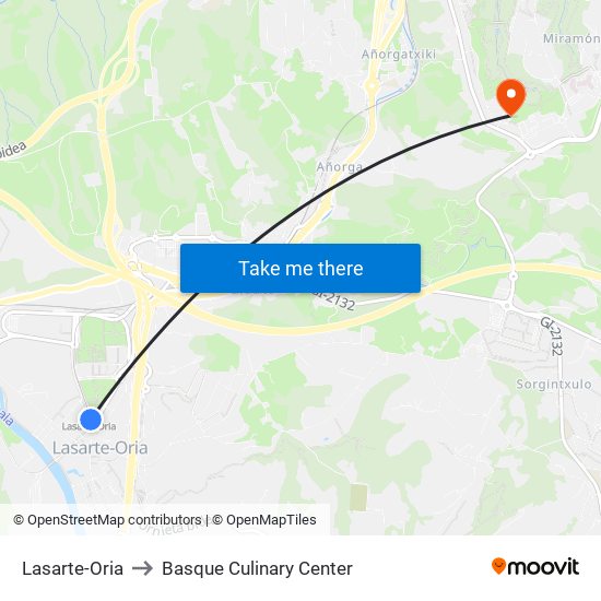 Lasarte-Oria to Basque Culinary Center map