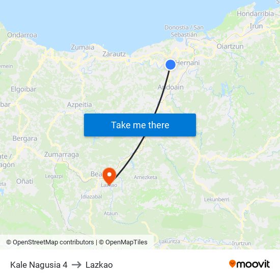 Kale Nagusia 4 to Lazkao map