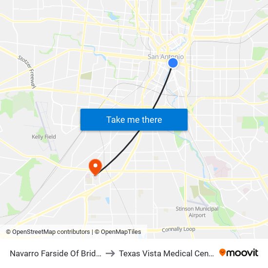 Navarro Farside Of Bridge to Texas Vista Medical Center map