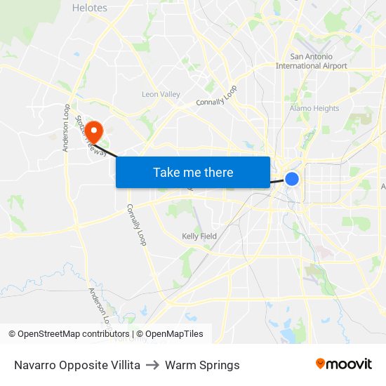 Navarro Opposite Villita to Warm Springs map