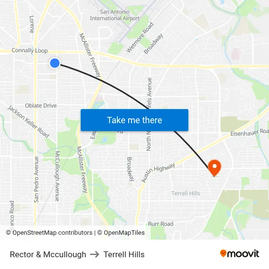 Rector & Mccullough to Terrell Hills map