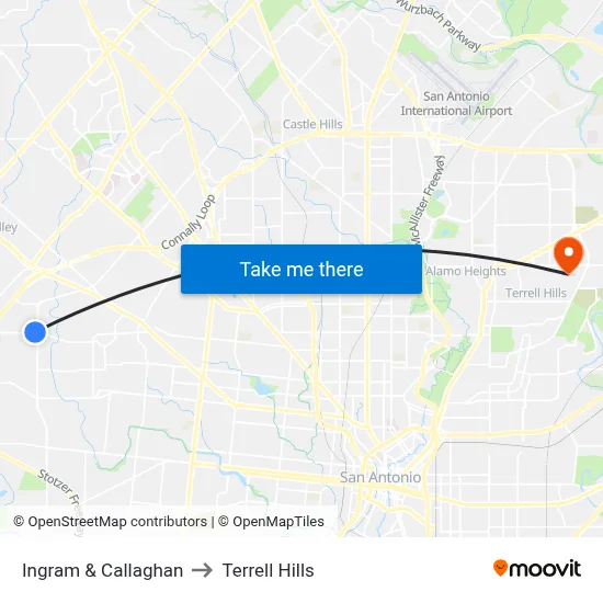 Ingram & Callaghan to Terrell Hills map