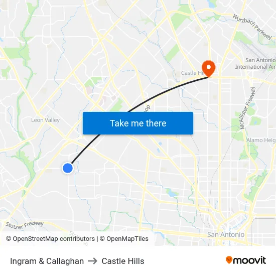 Ingram & Callaghan to Castle Hills map