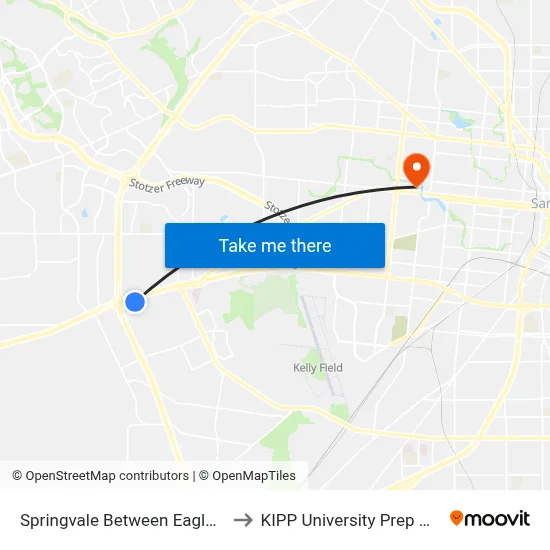 Springvale Between Eaglerock & Hwy. to KIPP University Prep High School map