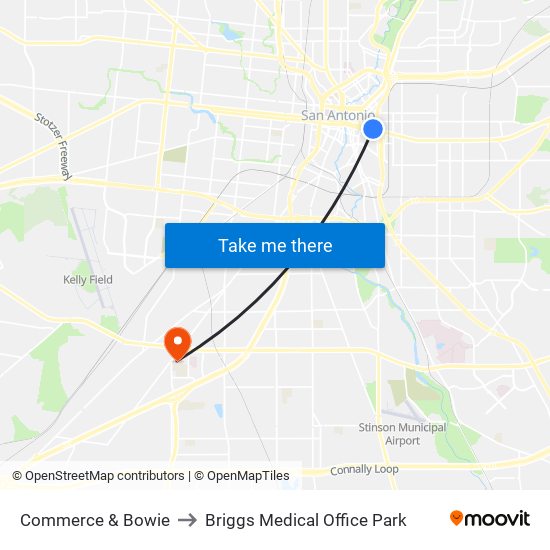 Commerce & Bowie to Briggs Medical Office Park map