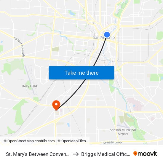 St. Mary's Between Convent & Mart to Briggs Medical Office Park map