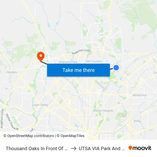 Utsa Bus Map Thousand Oaks In Front Of 3200 a UTSA VIA Park And Ride con transporte ...