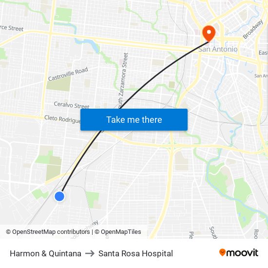 Harmon & Quintana to Santa Rosa Hospital map