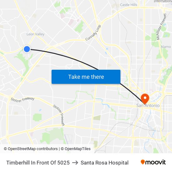 Timberhill In Front Of 5025 to Santa Rosa Hospital map