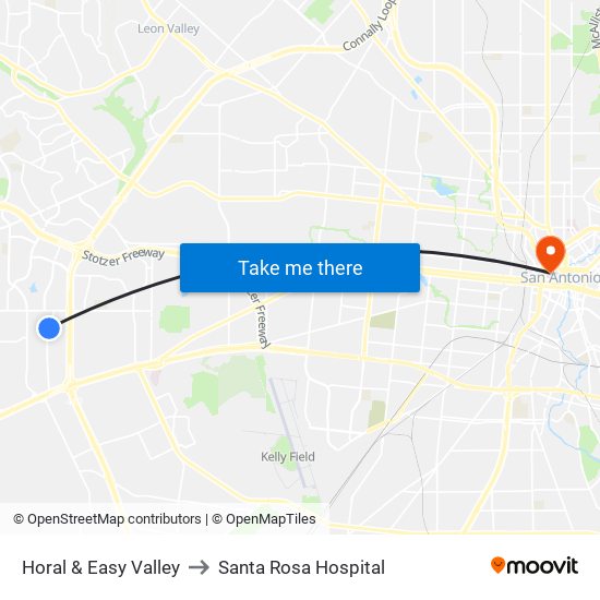 Horal & Easy Valley to Santa Rosa Hospital map