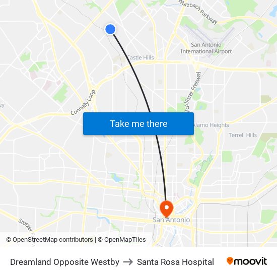 Dreamland Opposite Westby to Santa Rosa Hospital map