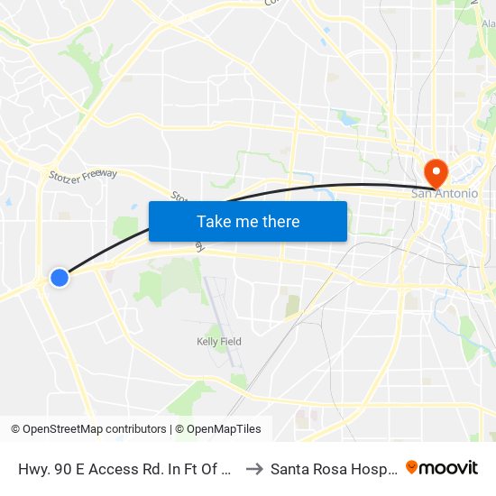 Hwy. 90 E Access Rd. In Ft Of 7678 to Santa Rosa Hospital map