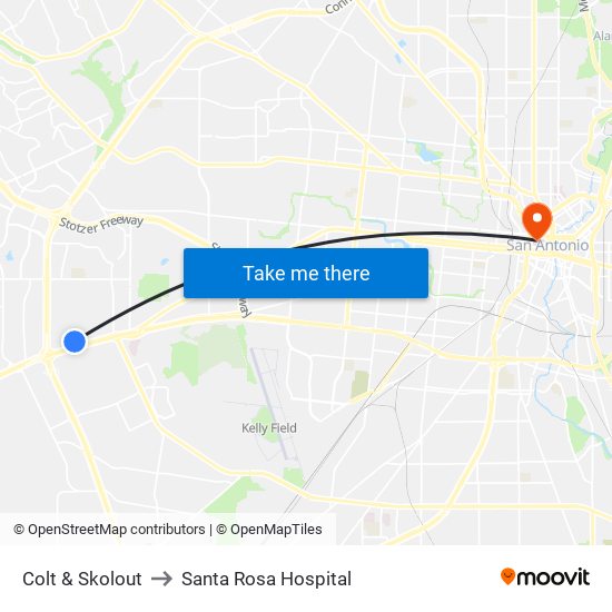 Colt & Skolout to Santa Rosa Hospital map