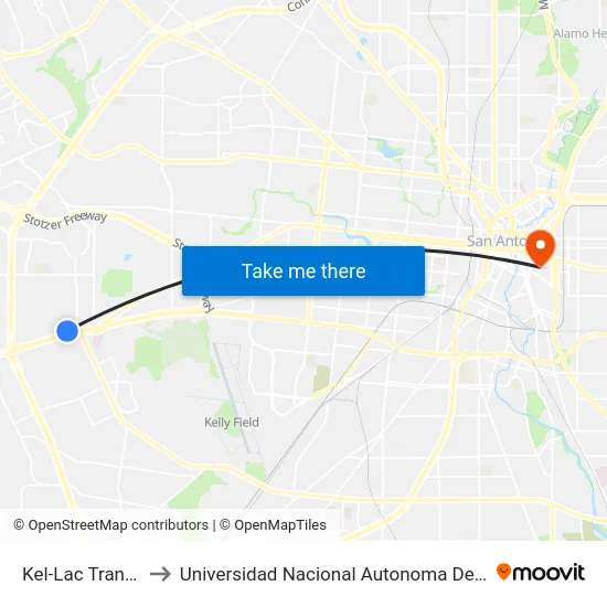 Kel-Lac Transit Center to Universidad Nacional Autonoma De Mexico (Unam) - Usa map