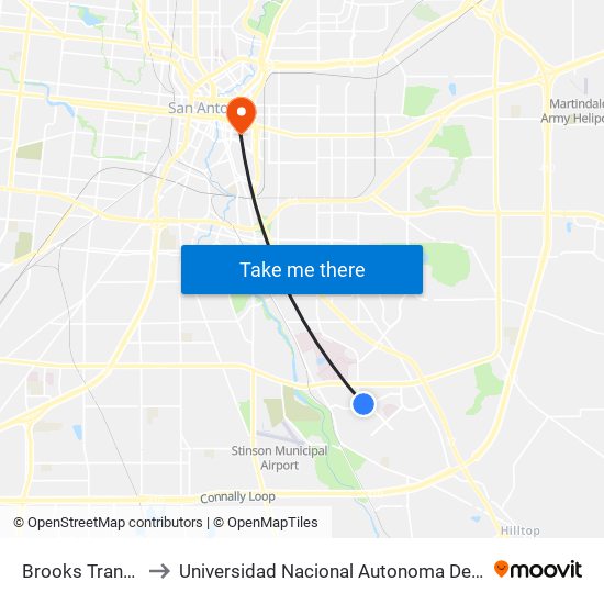 Brooks Transit Center to Universidad Nacional Autonoma De Mexico (Unam) - Usa map