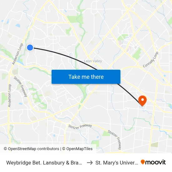 Weybridge Bet. Lansbury & Brandyrid to St. Mary's University map