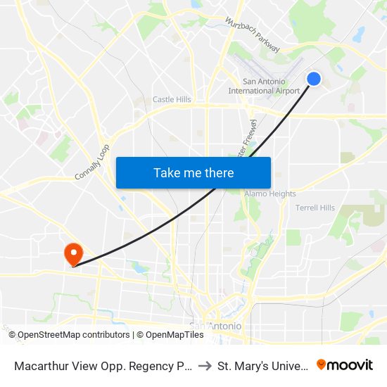 Macarthur View Opp. Regency Pl Elem to St. Mary's University map