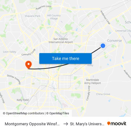 Montgomery Opposite Winsford to St. Mary's University map