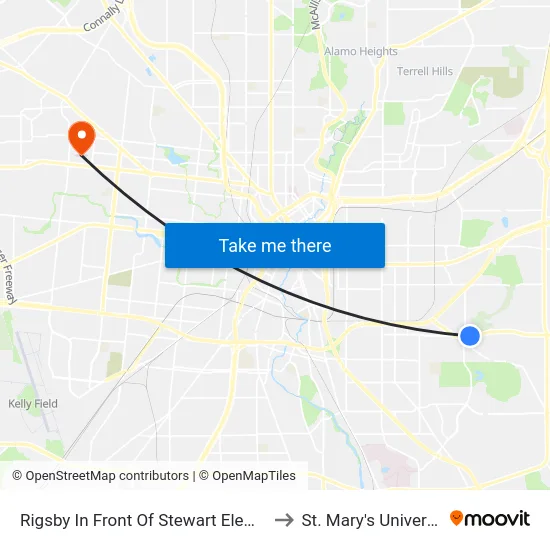 Rigsby In Front Of Stewart Elem. Sc to St. Mary's University map
