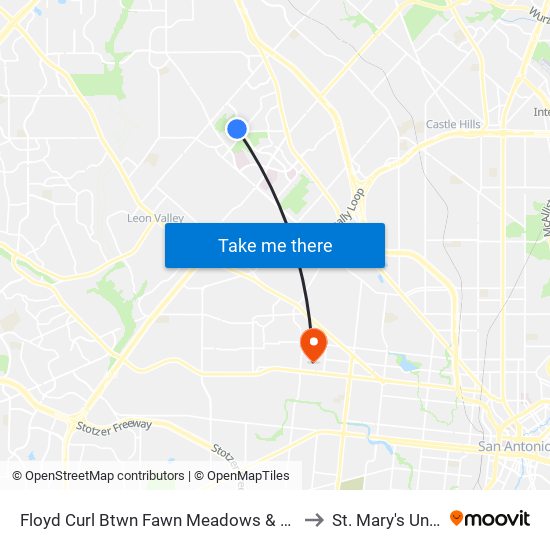 Floyd Curl Btwn Fawn Meadows & Hamilton-Wolfe to St. Mary's University map