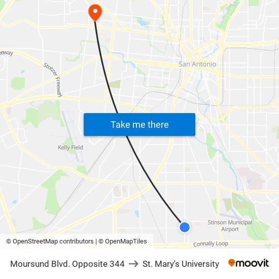 Moursund Blvd. Opposite 344 to St. Mary's University map