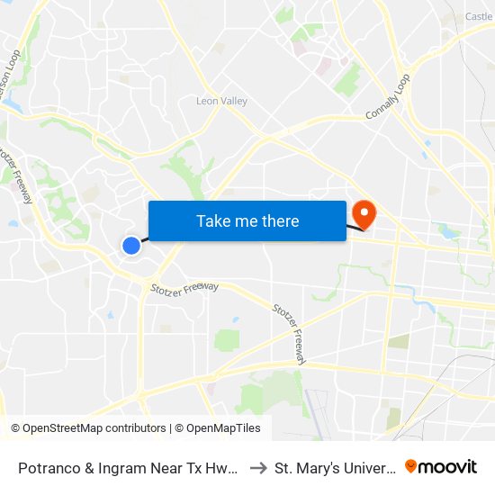 Potranco & Ingram Near Tx Hwy 151 to St. Mary's University map