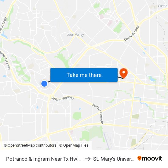 Potranco & Ingram Near Tx Hwy 151 to St. Mary's University map