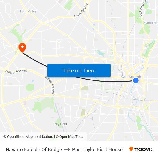 Navarro Farside Of Bridge to Paul Taylor Field House map