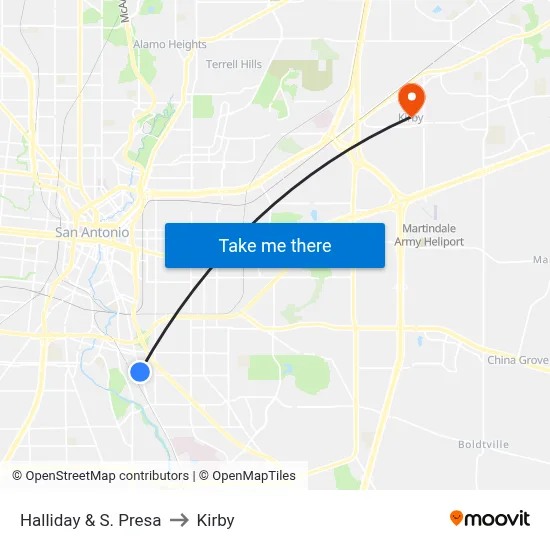 Halliday & S. Presa to Kirby map