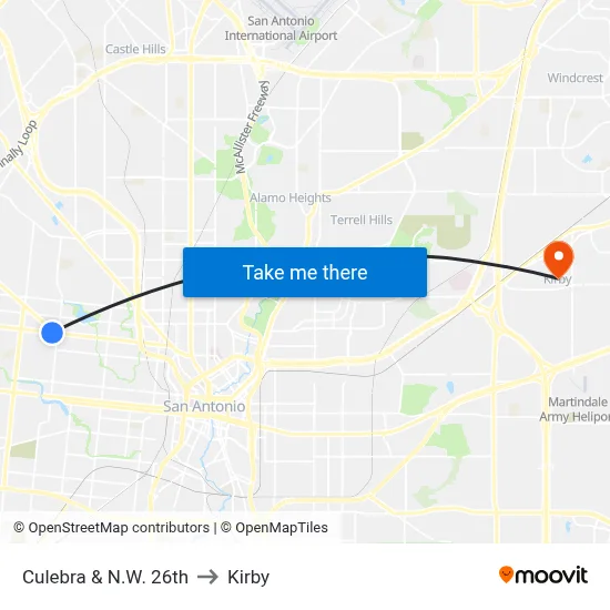 Culebra & N.W. 26th to Kirby map