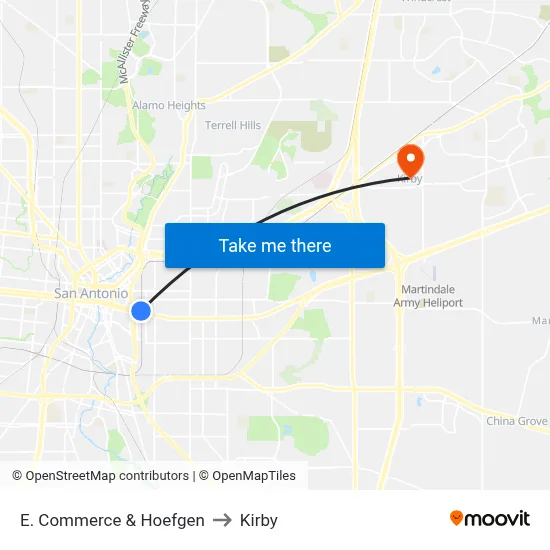 E. Commerce & Hoefgen to Kirby map